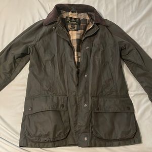 Barbour Beadnell in sage green size 6